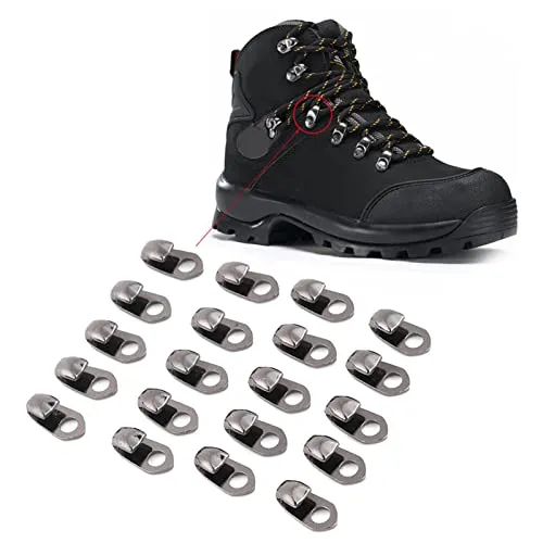 20 Buckles Decorative Hook Shoe Repair Accessories Safety Shoes Lace Hook Camping Hiking Accessories Boot Hook Lace Accessories Rivet Repair/Camping/Hiking Accessories