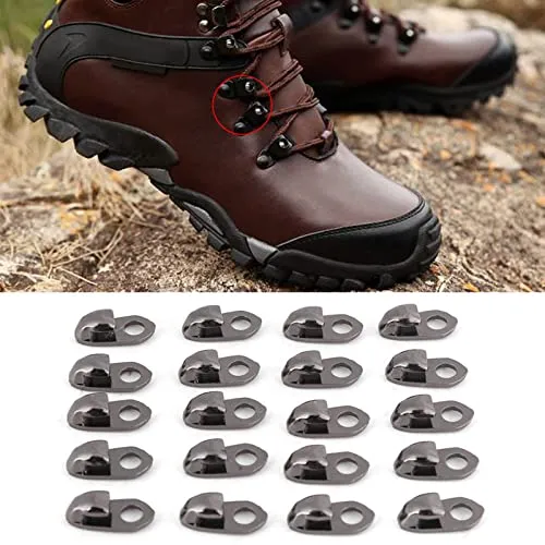 20 Buckles Decorative Hook Shoe Repair Accessories Safety Shoes Lace Hook Camping Hiking Accessories Boot Hook Lace Accessories Rivet Repair/Camping/Hiking Accessories