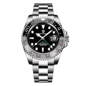 2024 New  Luxury Men Mechanical Watches Stainless Steel GMT Watch Top Brand Sapphire Glass Men Watch Reloj Hombre