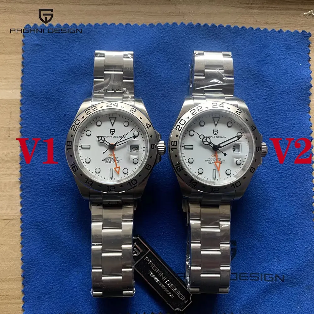 2024 PAGANI Design New Men'S Automatic Mechanical Watches GMT Watch 42Mm Sapphire Stainless Steel Waterproof Watch Reloj Hombre