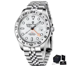 2024 PAGANI Design New Men'S Automatic Mechanical Watches GMT Watch 42Mm Sapphire Stainless Steel Waterproof Watch Reloj Hombre