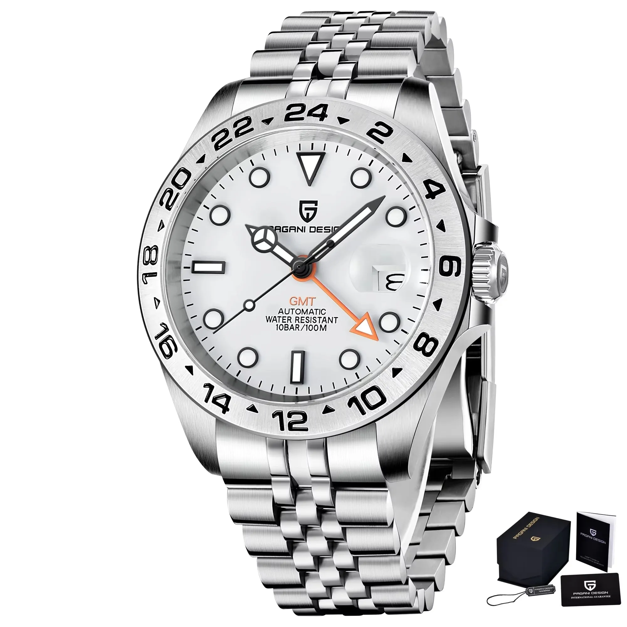 2024 PAGANI Design New Men'S Automatic Mechanical Watches GMT Watch 42Mm Sapphire Stainless Steel Waterproof Watch Reloj Hombre