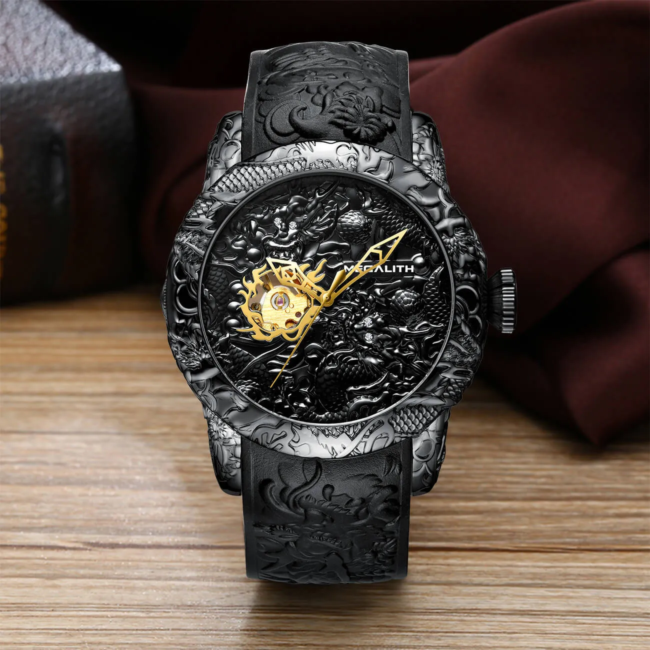 8041M | Mechanical Men Watch | Rubber Band