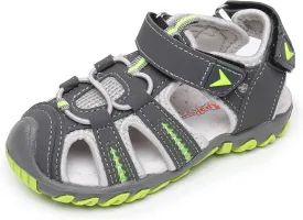 Apakowa Kids Girls Soft Sole Closed Toe Sandals Summer Shoes with Arch Support (Toddler/Little Kid)