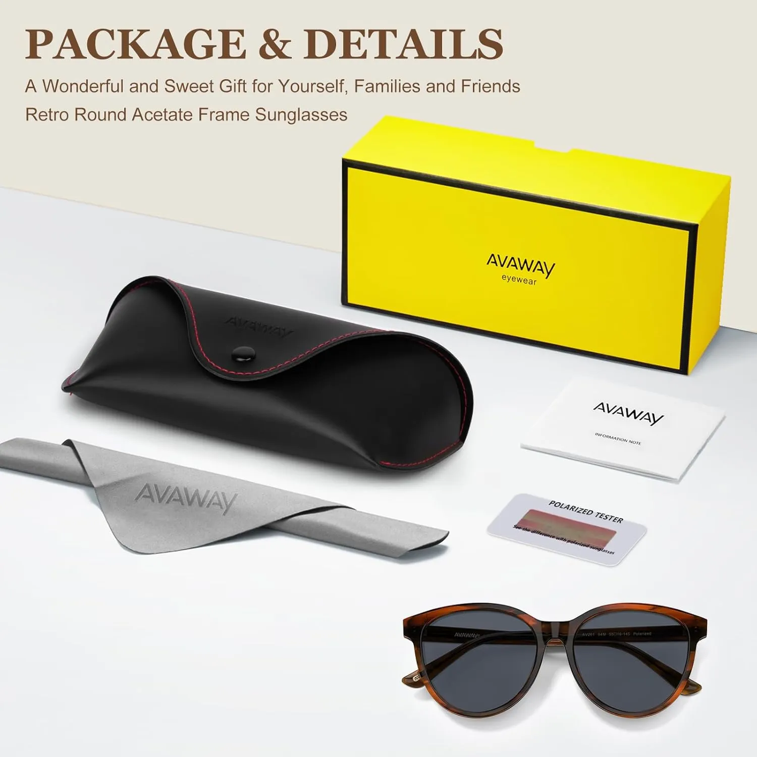 AVAWAY Women's Sunglasses Polarized 100% UV Protection for Driving Golf Hiking Boating