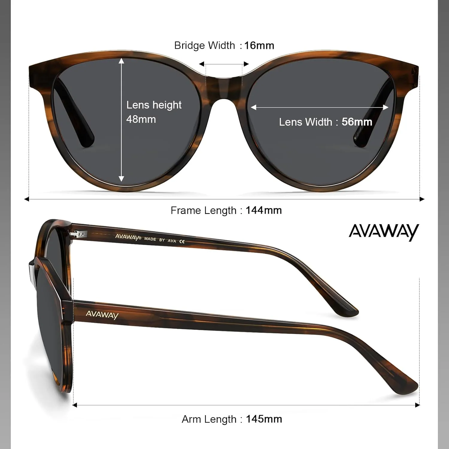 AVAWAY Women's Sunglasses Polarized 100% UV Protection for Driving Golf Hiking Boating