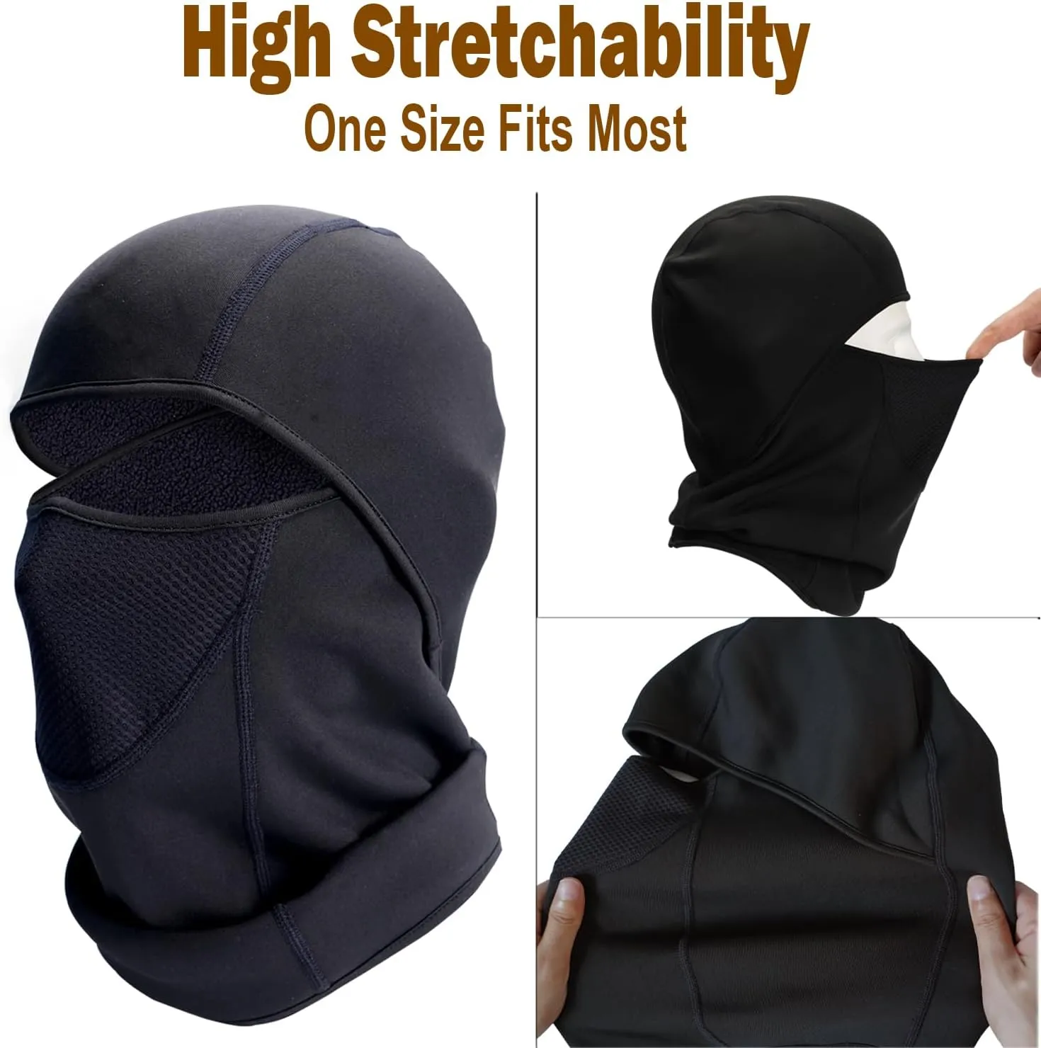 Balaclava Ski Mask Thermal Elastic Breathable Winter Face Mask for Cold Weather Perfect for Skiing Ice Fishing Men