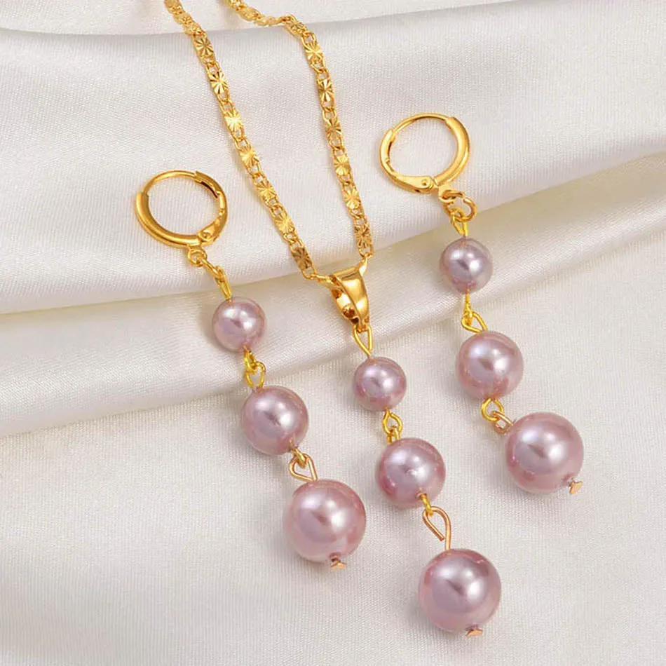 Balls Pearl Jewelry sets Hawaiian Pendant Necklaces