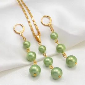 Balls Pearl Jewelry sets Hawaiian Pendant Necklaces