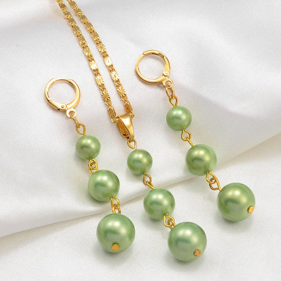 Balls Pearl Jewelry sets Hawaiian Pendant Necklaces