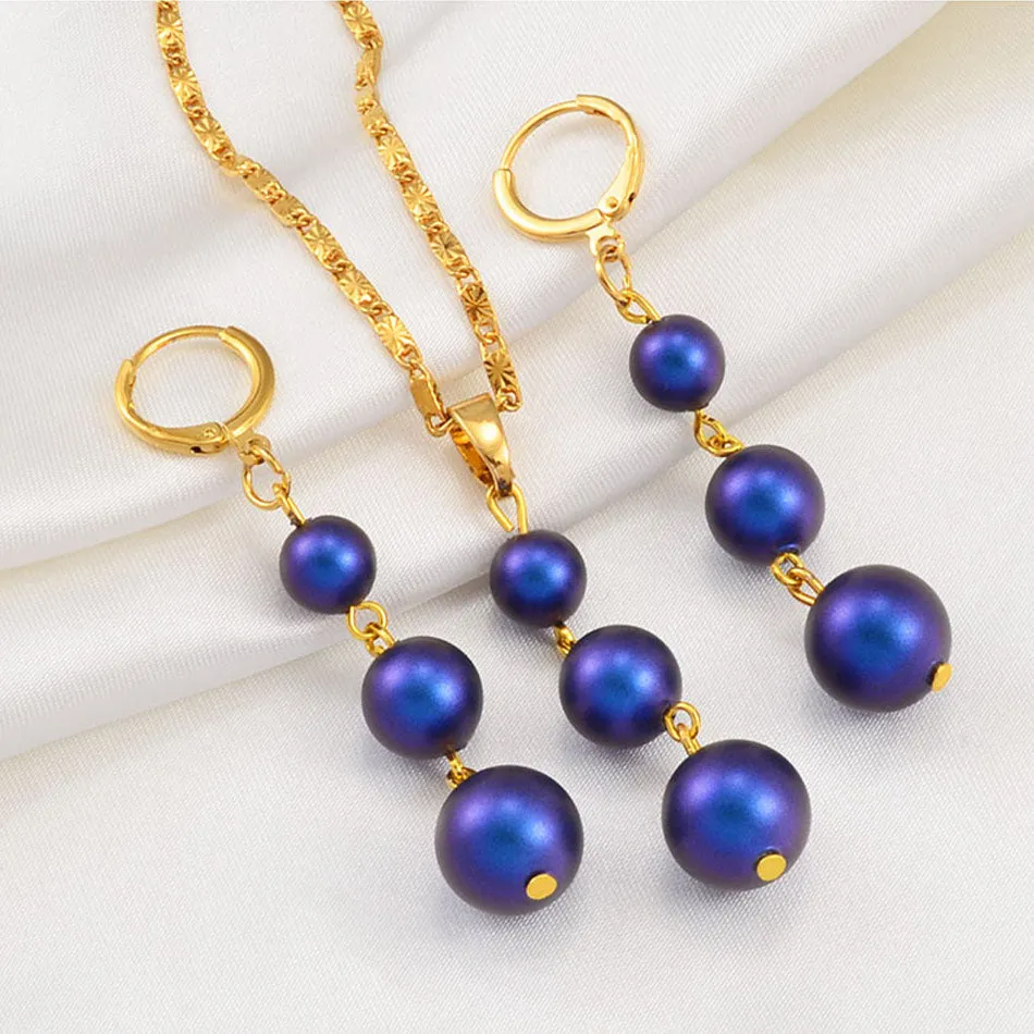 Balls Pearl Jewelry sets Hawaiian Pendant Necklaces