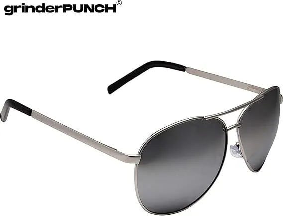 Big XL Wide Frame Extra Large Aviator Sunglasses (Silver - Mirrored Lens)