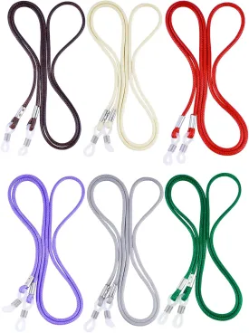 BILIONE Eyeglass Strap, 6Pcs Premium Glasses Holder Chains, Multicolor Eyewear Retainer for Women Men and Kids