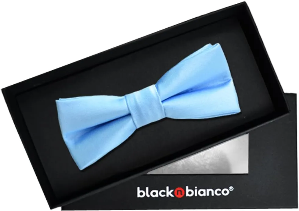 Black n Bianco Boys' Satin Modern Bow Tie Pre-Tied