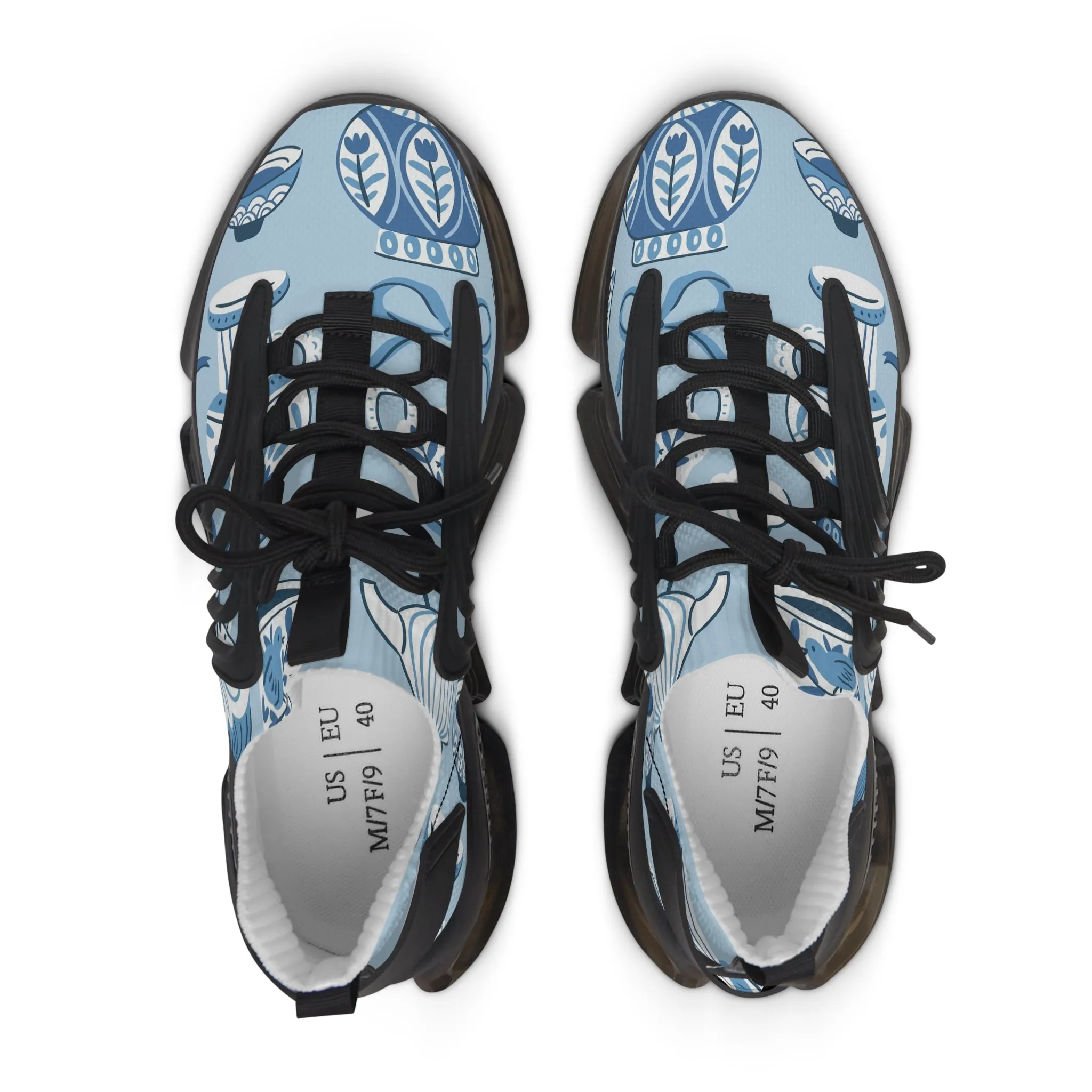 Blue Teapots Women's Mesh Sneakers