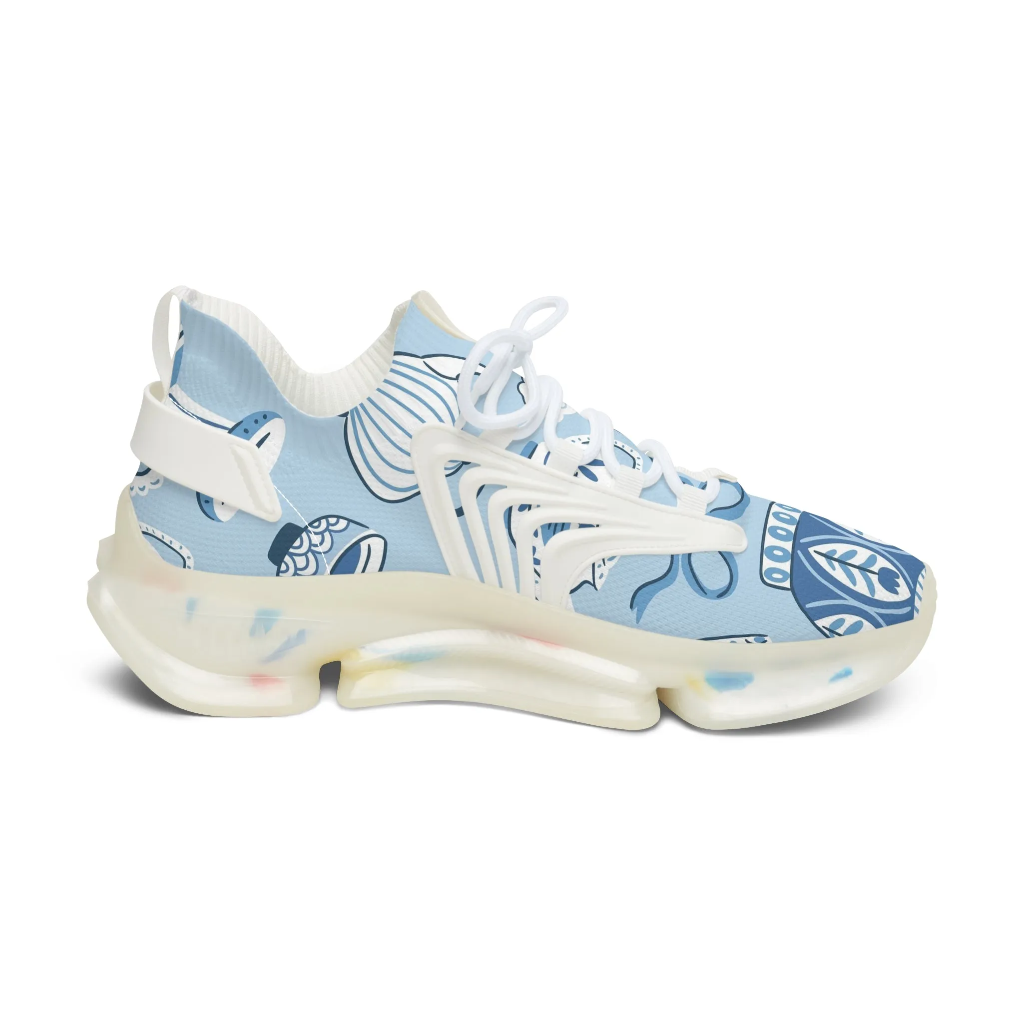 Blue Teapots Women's Mesh Sneakers