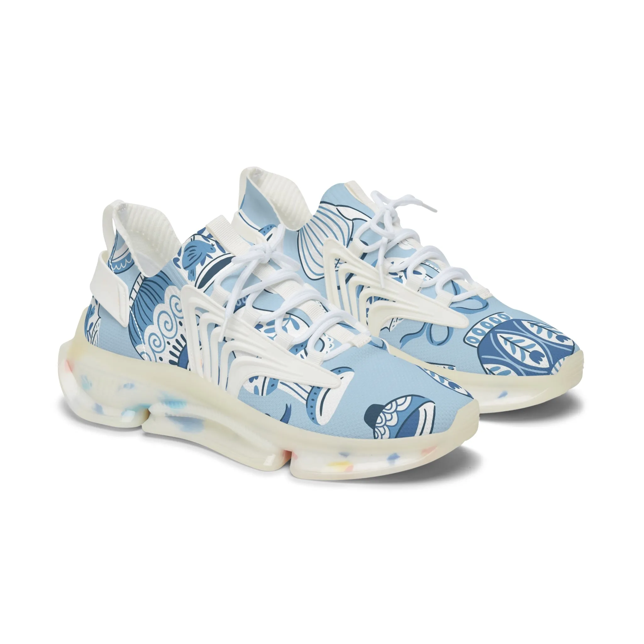 Blue Teapots Women's Mesh Sneakers