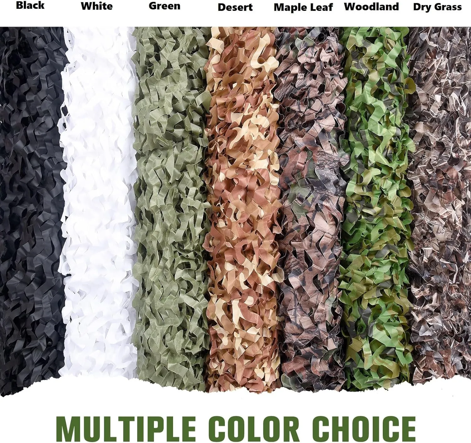 Camo Netting Camouflage Netting, Bulk Roll Mesh Nets Camouflage Nets Military Surplus for for Hunting Blind Sunshade Car Cover Party Decorations