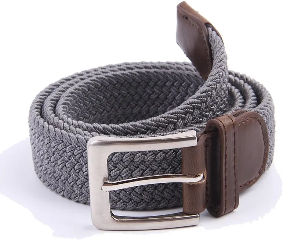 Canvas Elastic Fabric Woven Stretch Multicolored Braided Belts