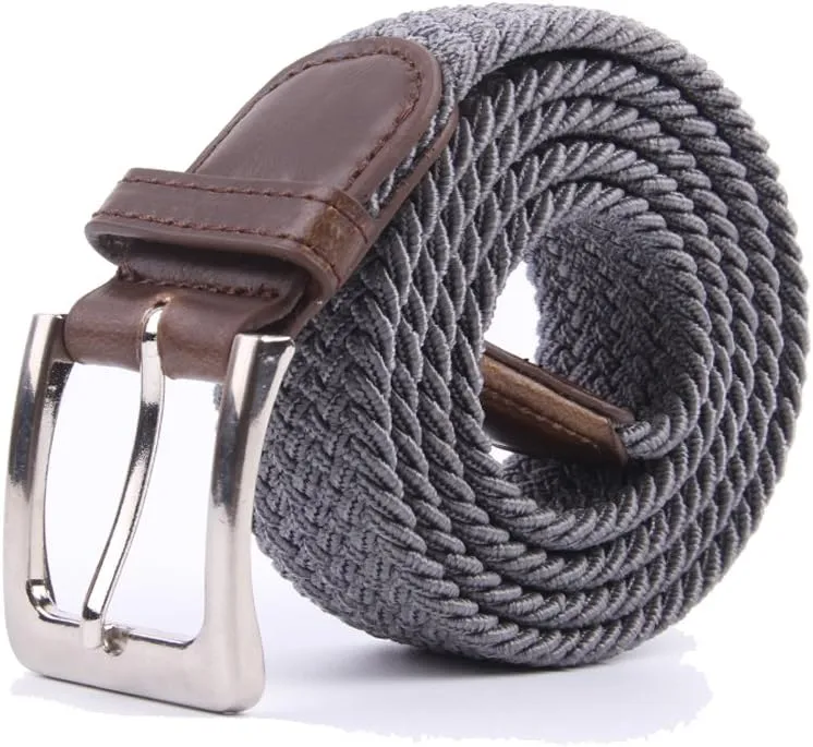 Canvas Elastic Fabric Woven Stretch Multicolored Braided Belts