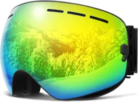 COPOZZ Polarized Ski Goggles, G1 OTG Snowboard Snow Goggles for Men Women Youth, Double Layer Anti Fog UV Protection