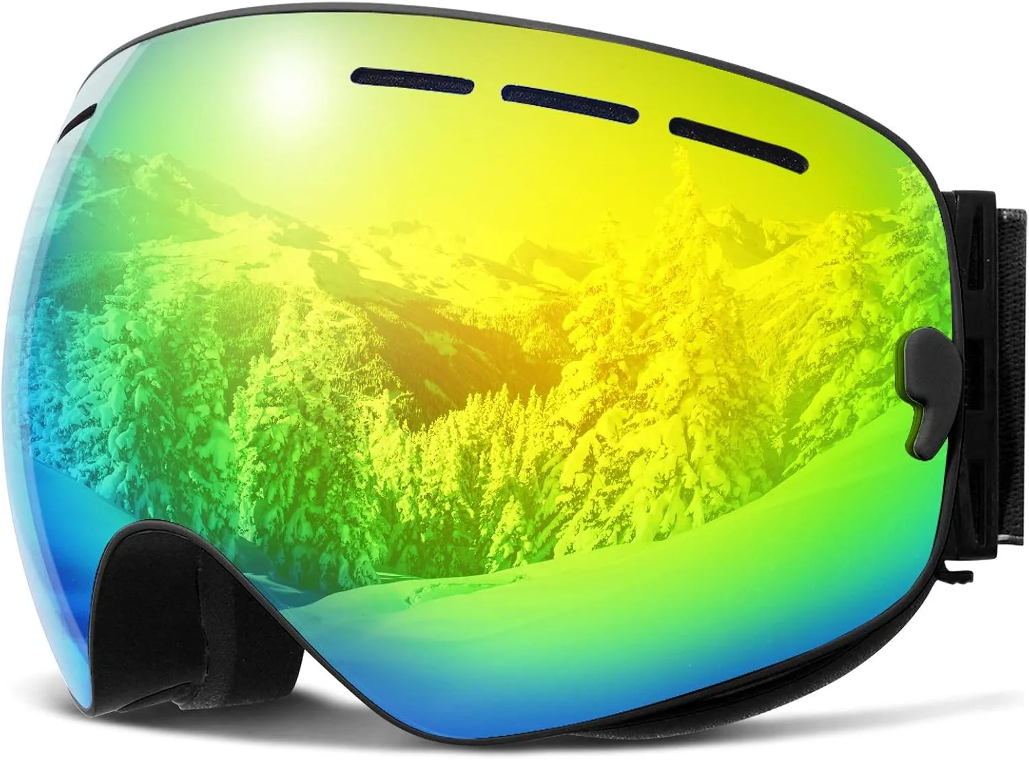 COPOZZ Polarized Ski Goggles, G1 OTG Snowboard Snow Goggles for Men Women Youth, Double Layer Anti Fog UV Protection