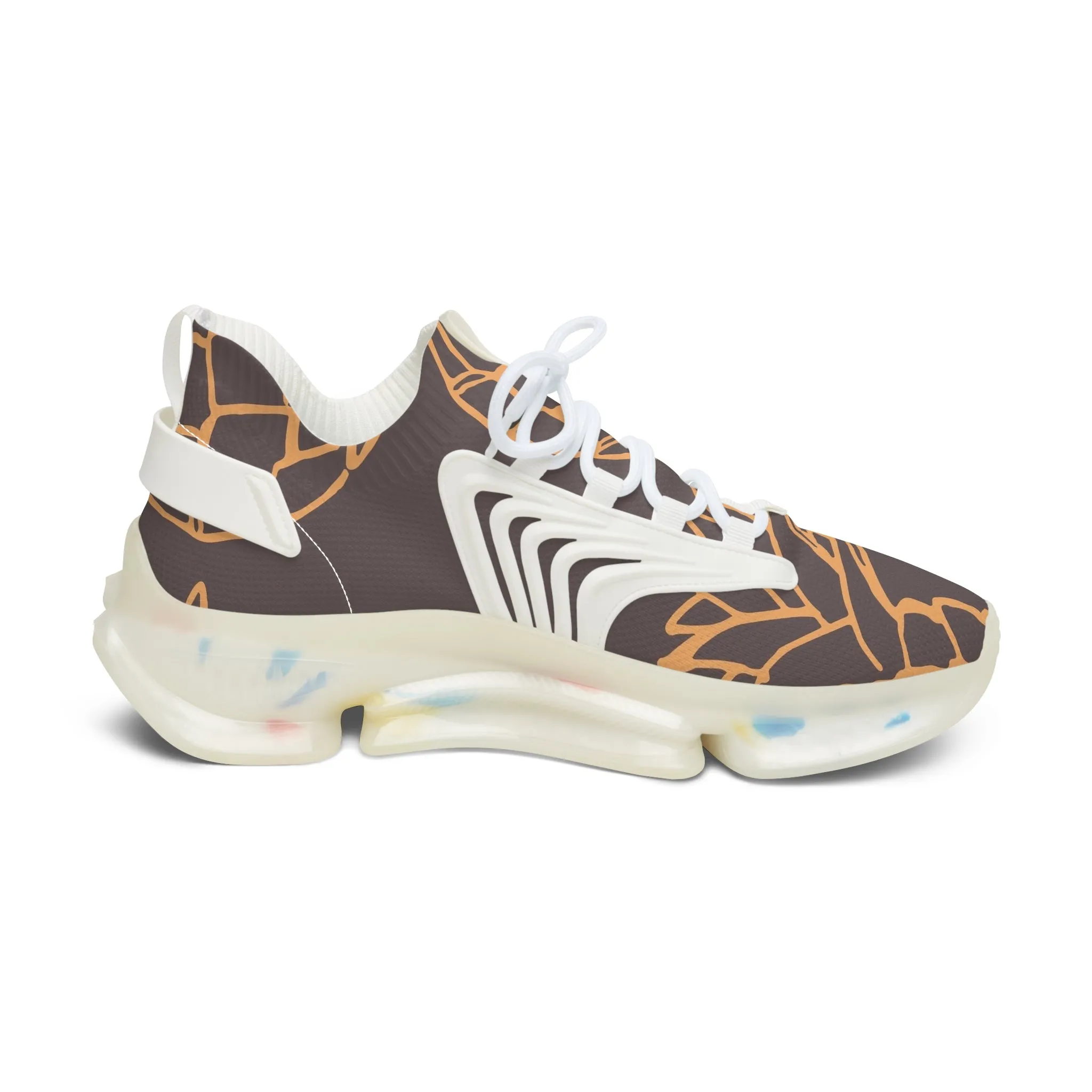Dark Elegant Pineapples Women's Mesh Sneakers