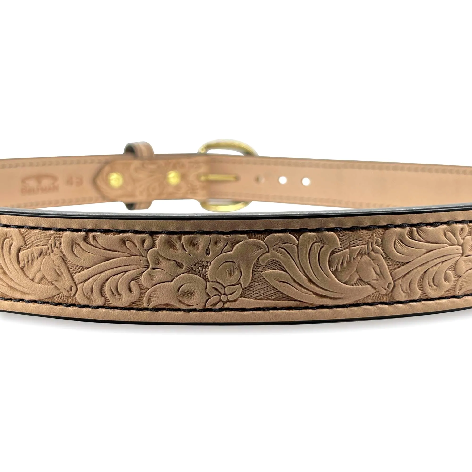 EMBOSSED QUICK SHIP Dual-Layer Bullhide Gun Belt