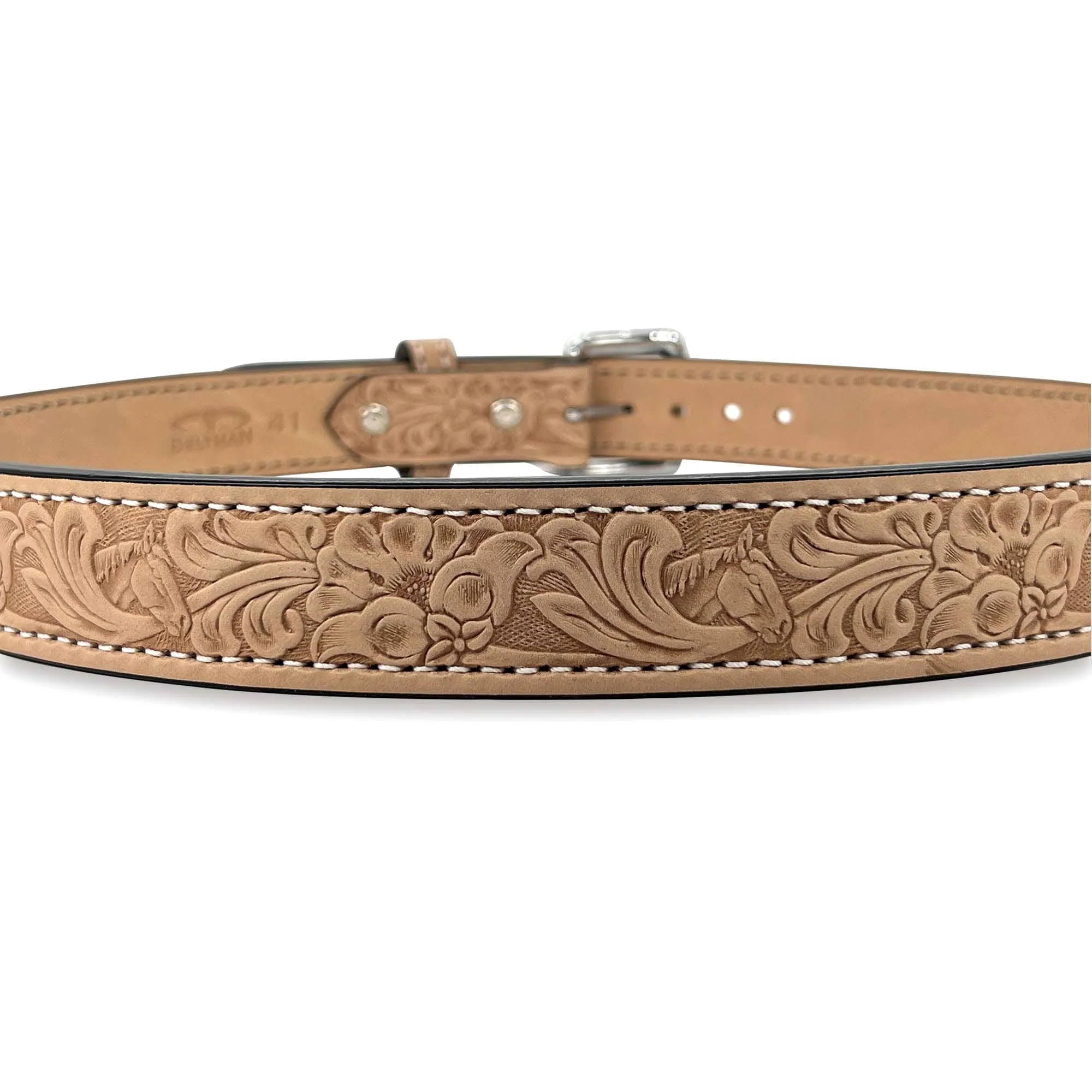 EMBOSSED QUICK SHIP Dual-Layer Bullhide Gun Belt