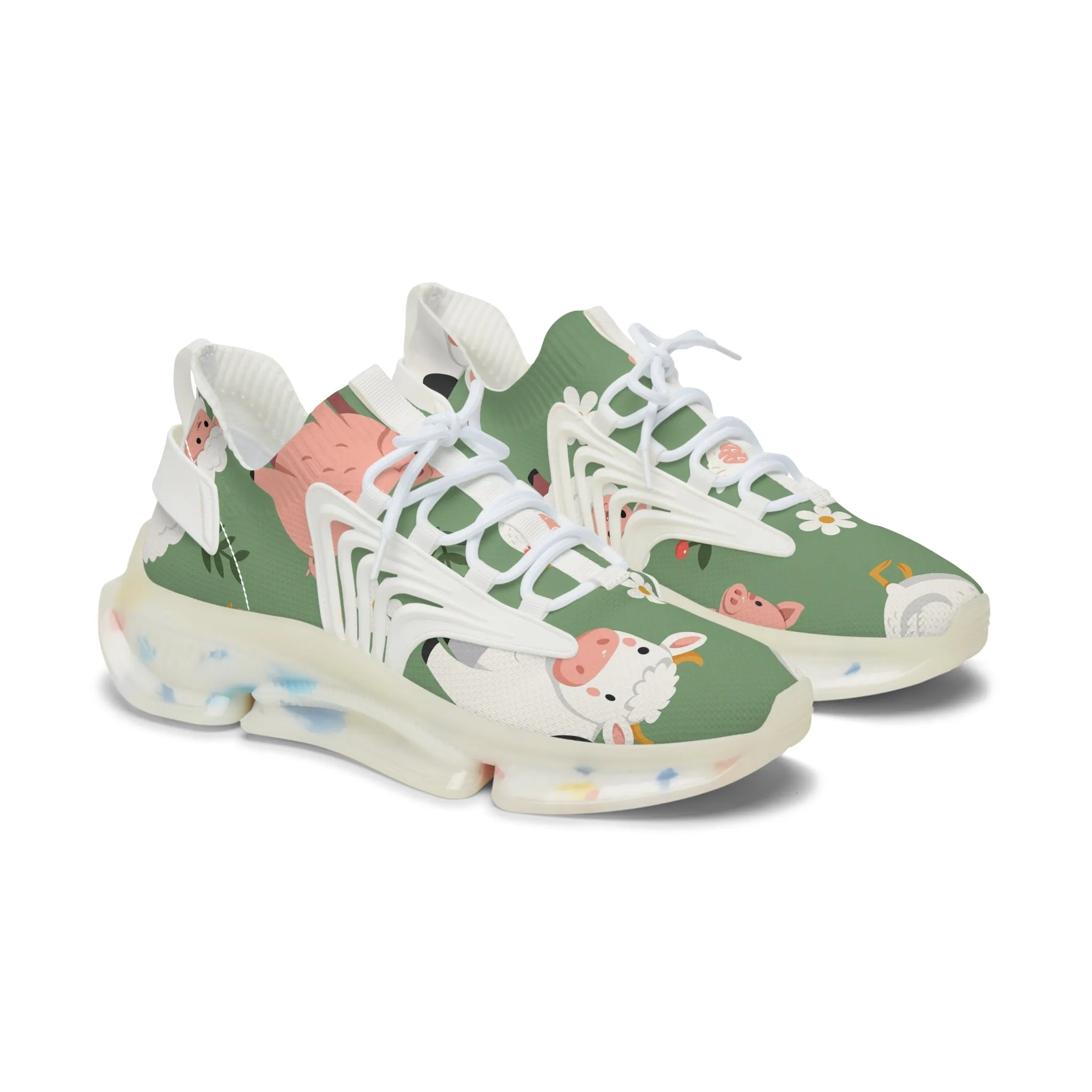 Farm Animals Women's Mesh Sneakers