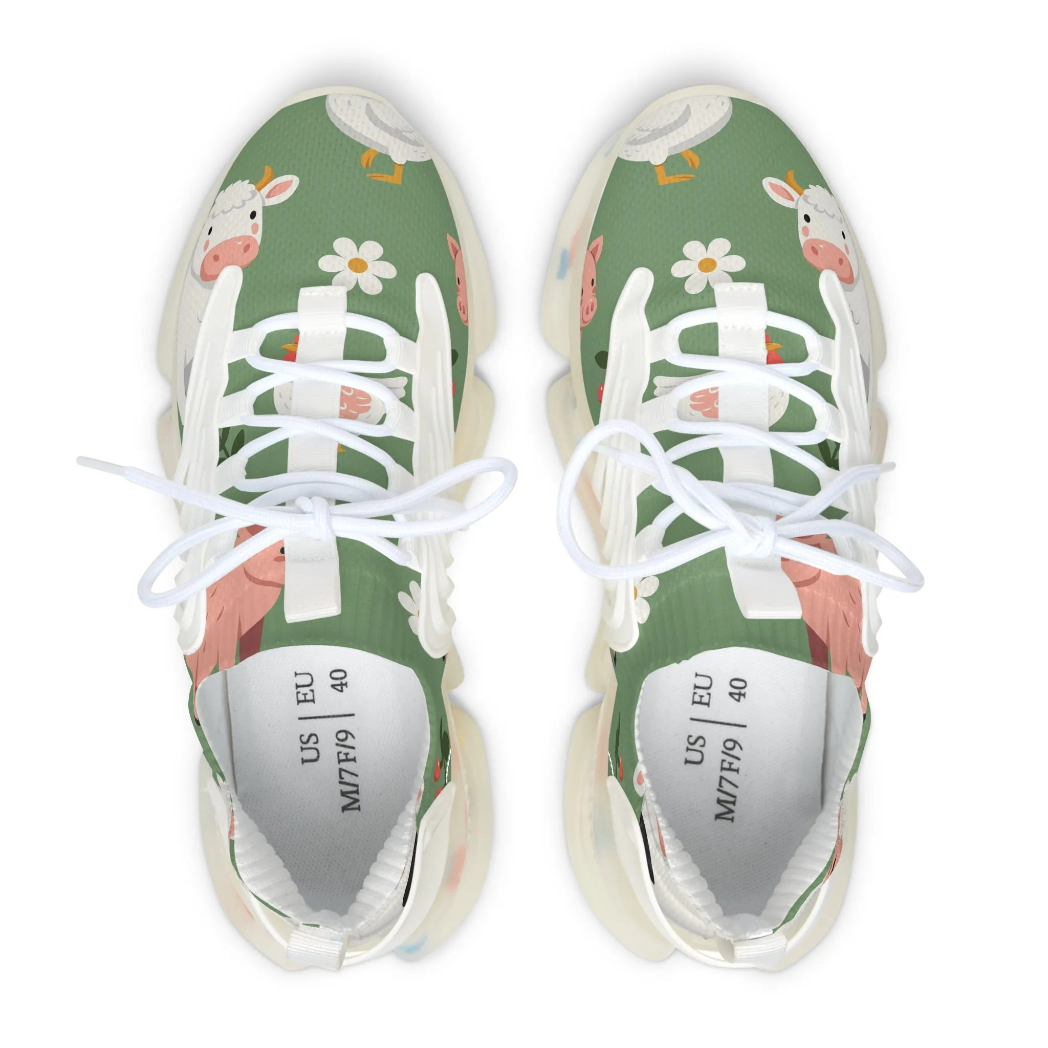 Farm Animals Women's Mesh Sneakers