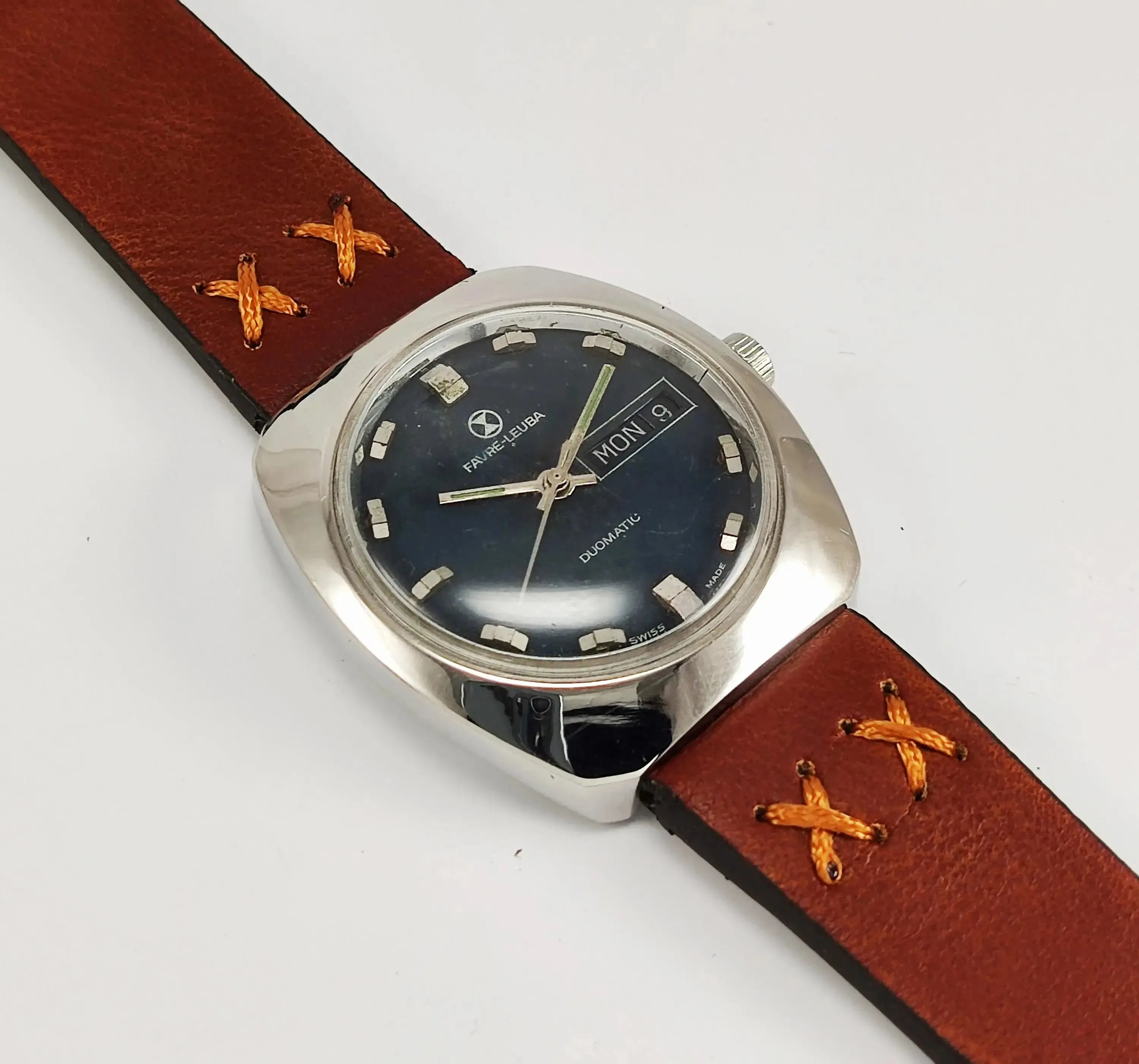 Favre Leuba Automatic 908 17 Jewels Blue Dial Men's Watch
