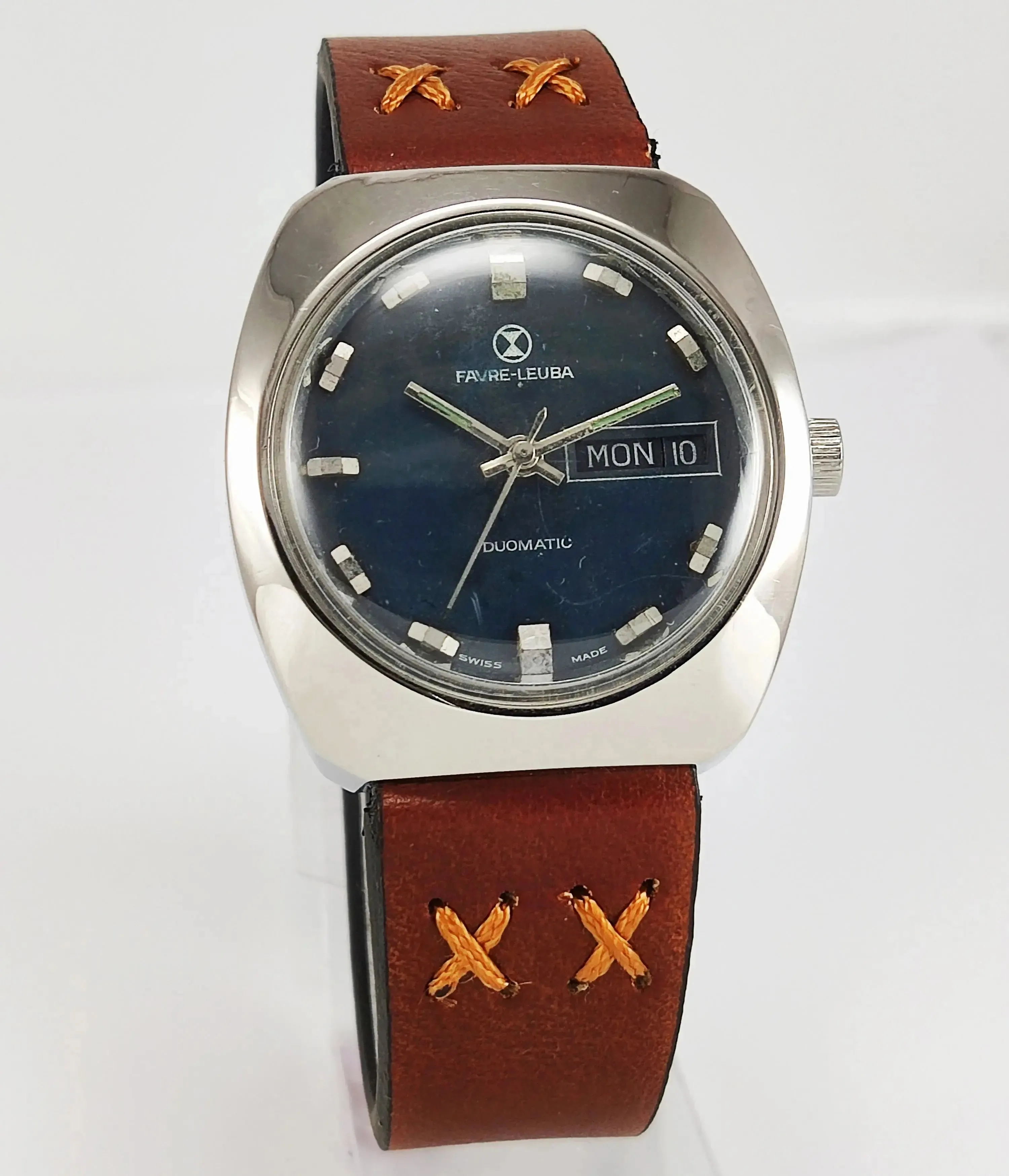 Favre Leuba Automatic 908 17 Jewels Blue Dial Men's Watch