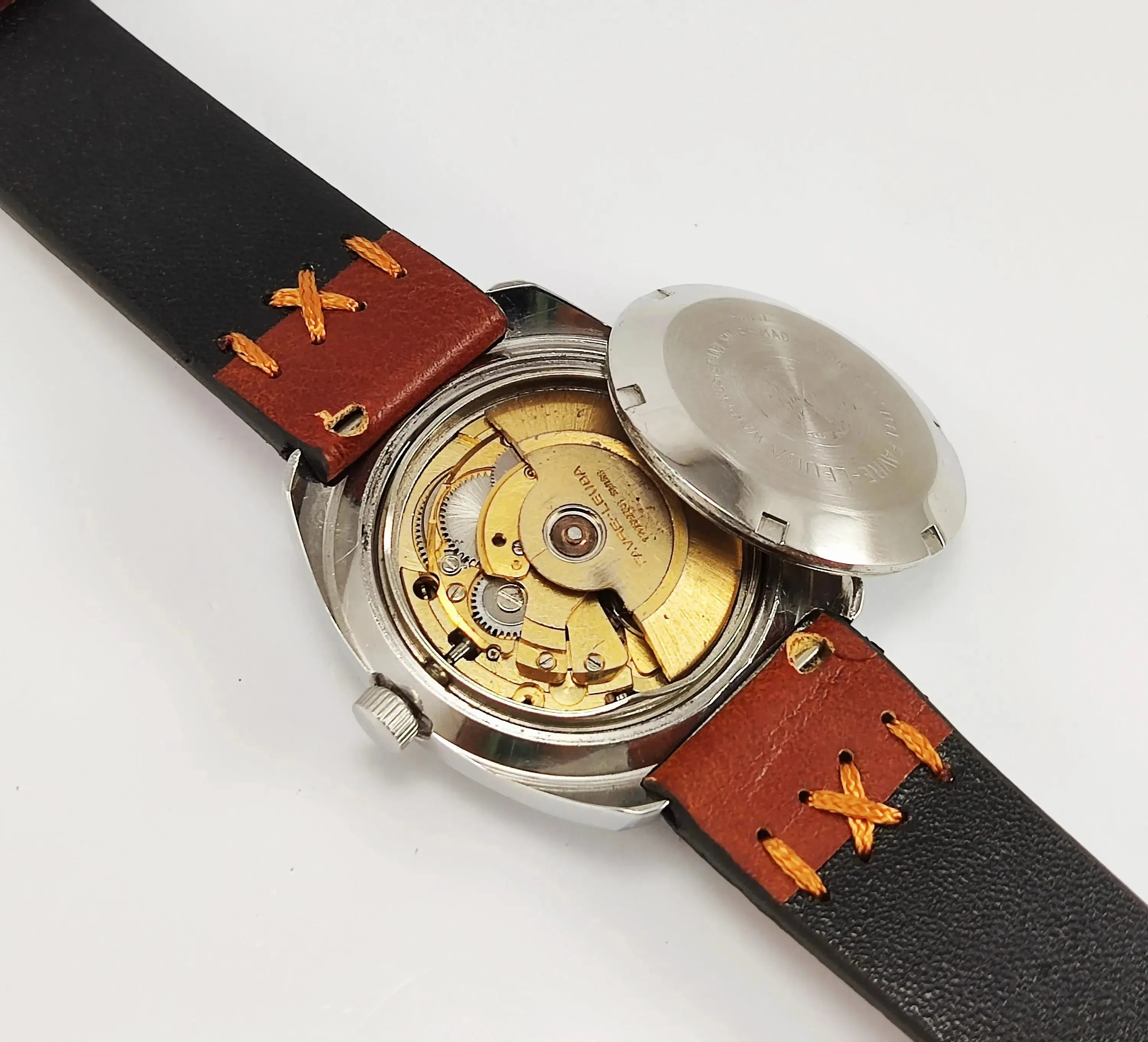 Favre Leuba Automatic 908 17 Jewels Blue Dial Men's Watch