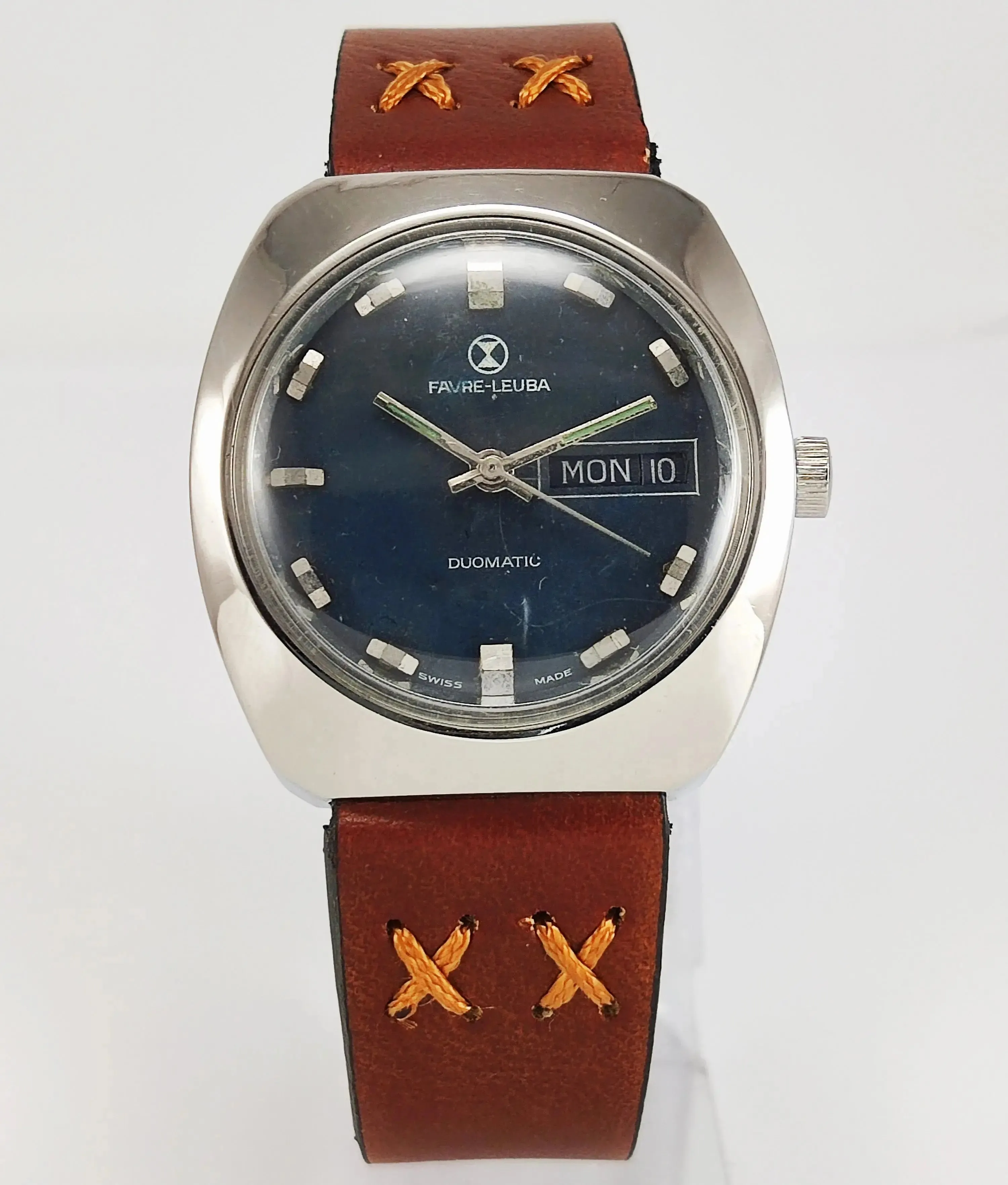 Favre Leuba Automatic 908 17 Jewels Blue Dial Men's Watch