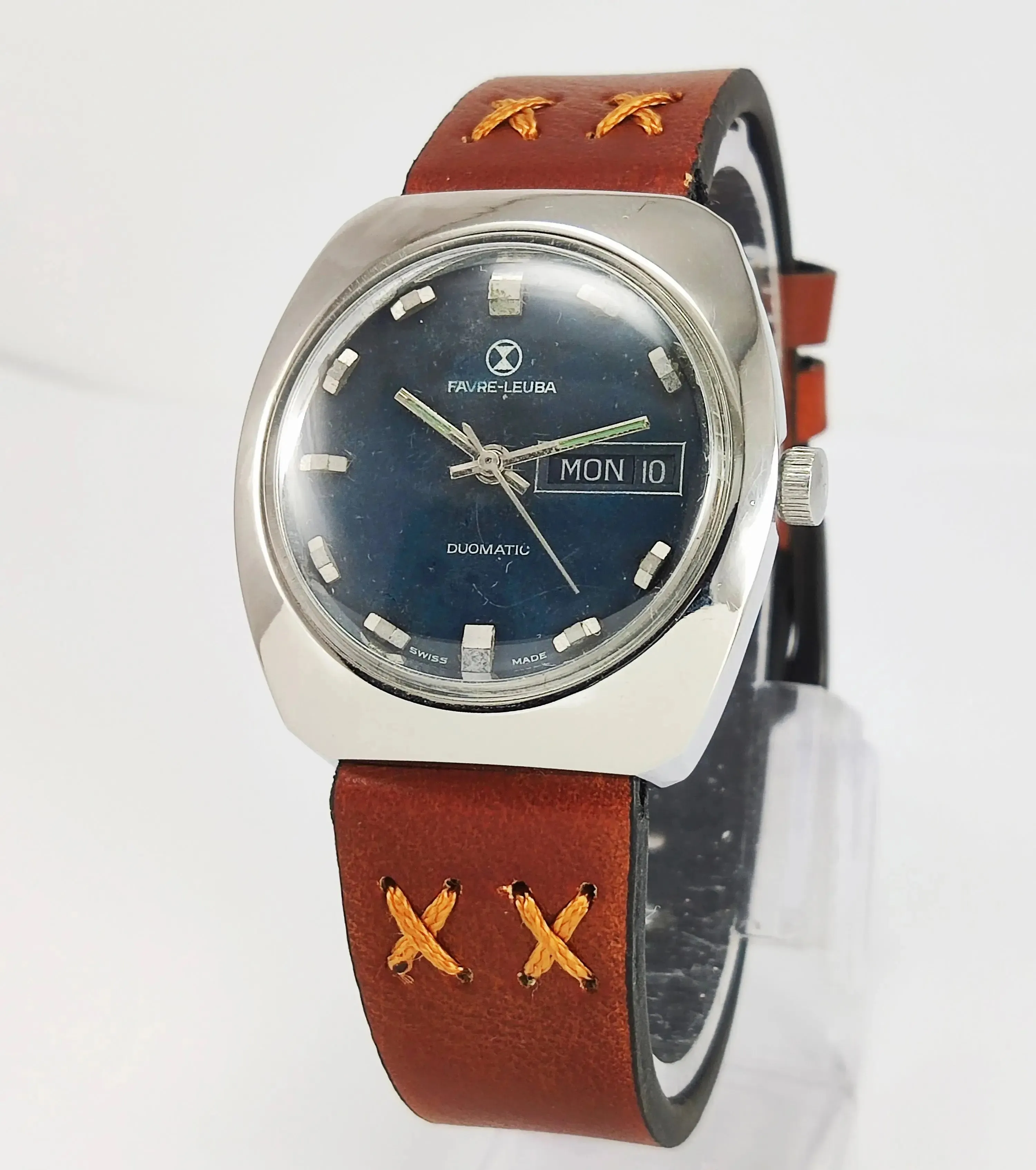 Favre Leuba Automatic 908 17 Jewels Blue Dial Men's Watch