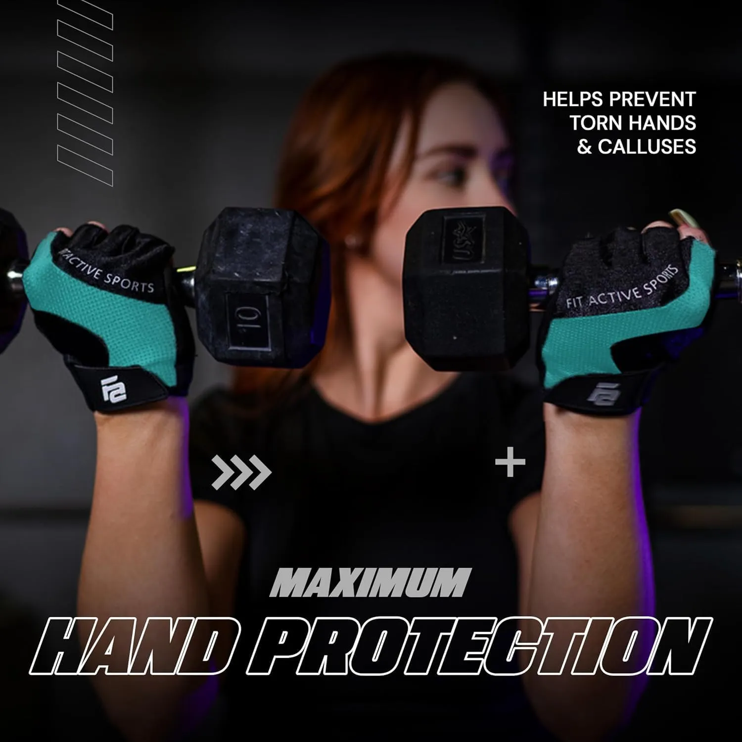 Fit Active Sports Max Grip Weight Lifting Workout Gloves for Gym Lifting, Biking, Fitness Training | Lightweight, Breathable, Non Slip | Men and Women