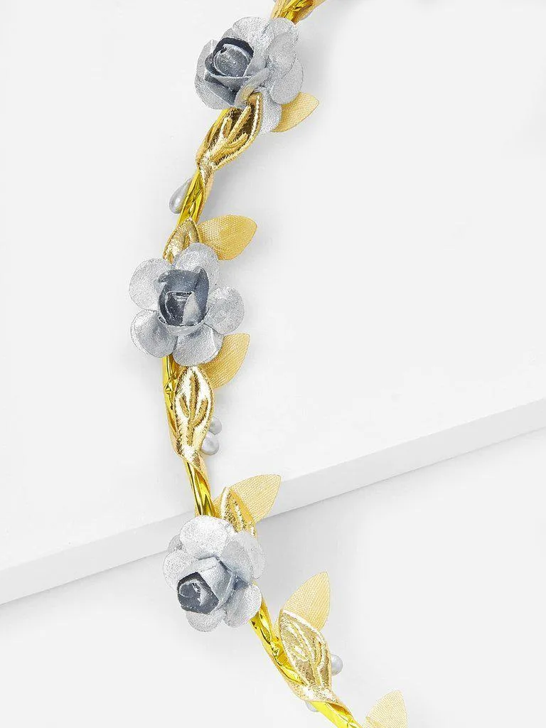 Flower Decorated Hair Garland