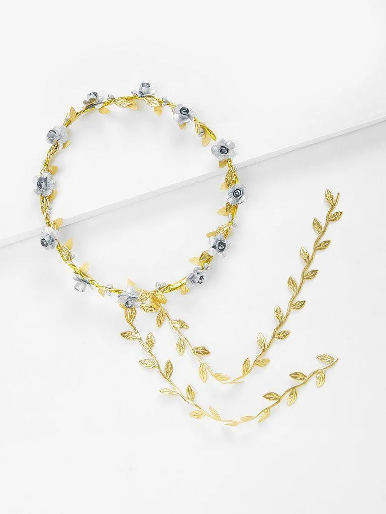 Flower Decorated Hair Garland