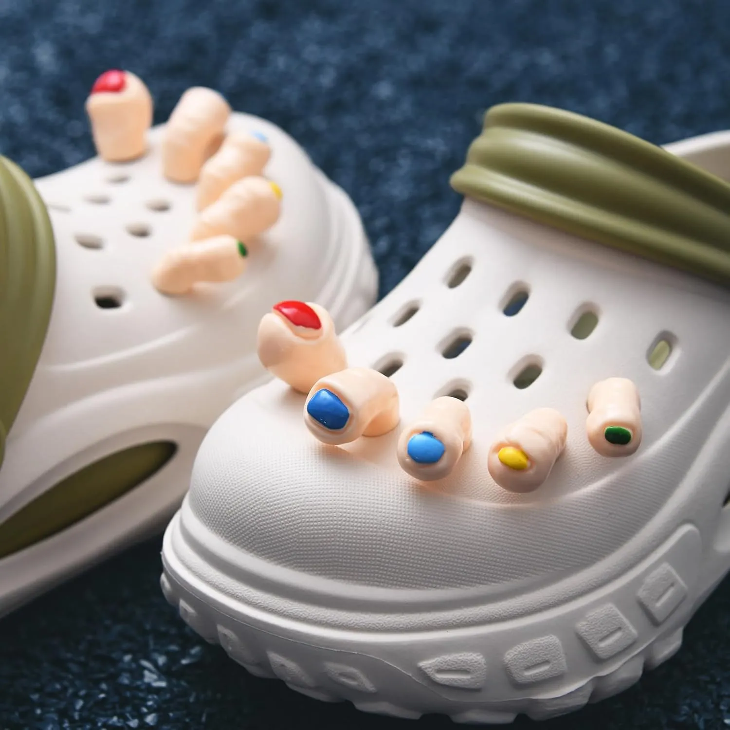 Funny Toe Shoe Charms,Unique Creativity Shoe Decoration Charms,Party and Birthday Gift Idea,10 Pcs