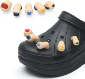 Funny Toe Shoe Charms,Unique Creativity Shoe Decoration Charms,Party and Birthday Gift Idea,10 Pcs