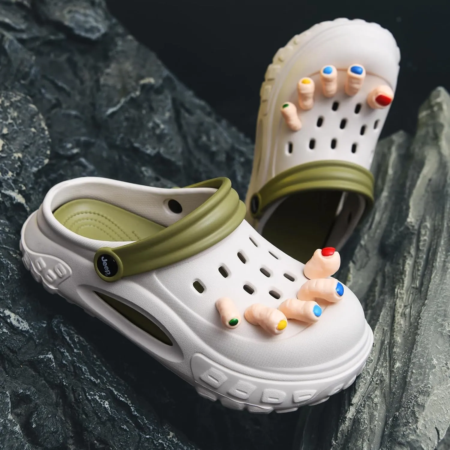 Funny Toe Shoe Charms,Unique Creativity Shoe Decoration Charms,Party and Birthday Gift Idea,10 Pcs
