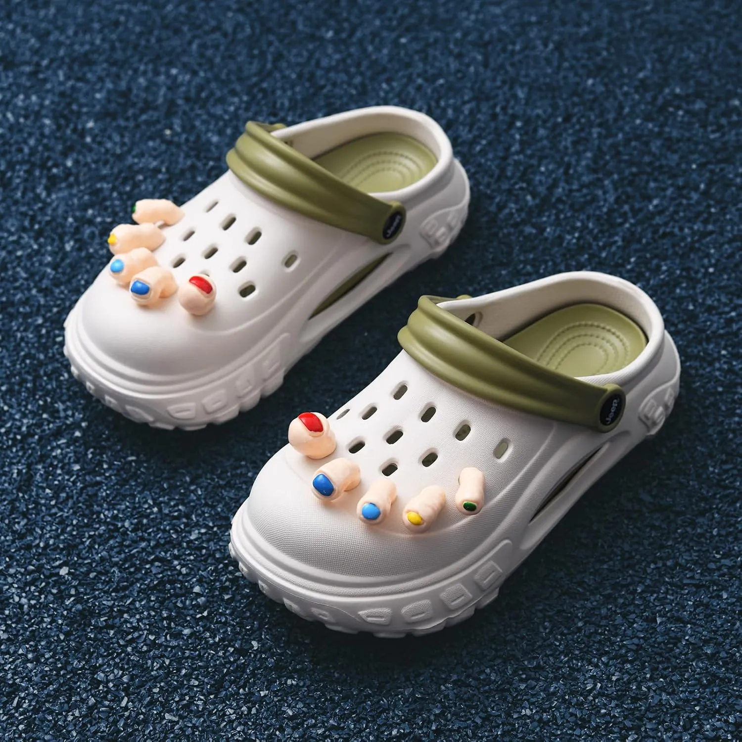 Funny Toe Shoe Charms,Unique Creativity Shoe Decoration Charms,Party and Birthday Gift Idea,10 Pcs