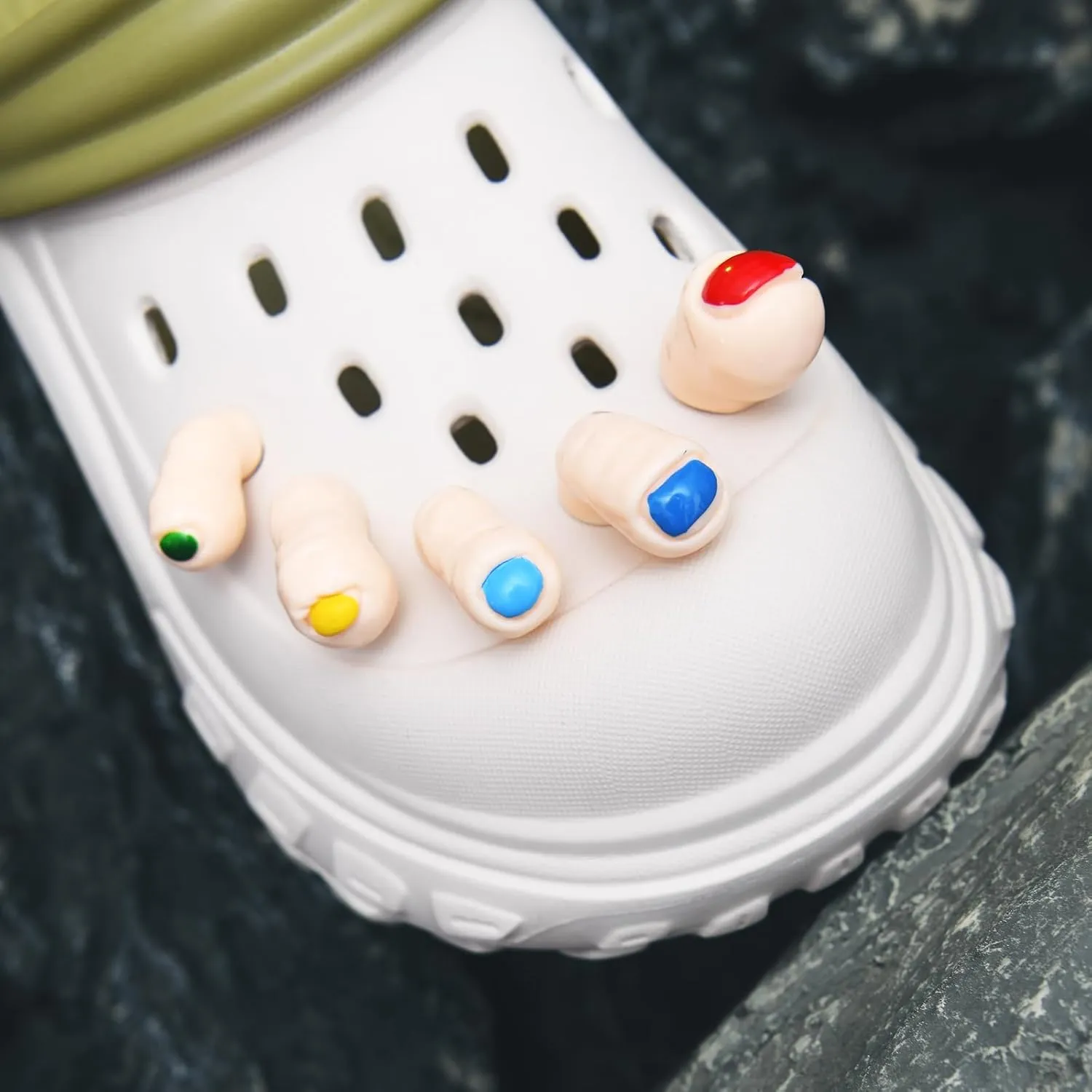 Funny Toe Shoe Charms,Unique Creativity Shoe Decoration Charms,Party and Birthday Gift Idea,10 Pcs