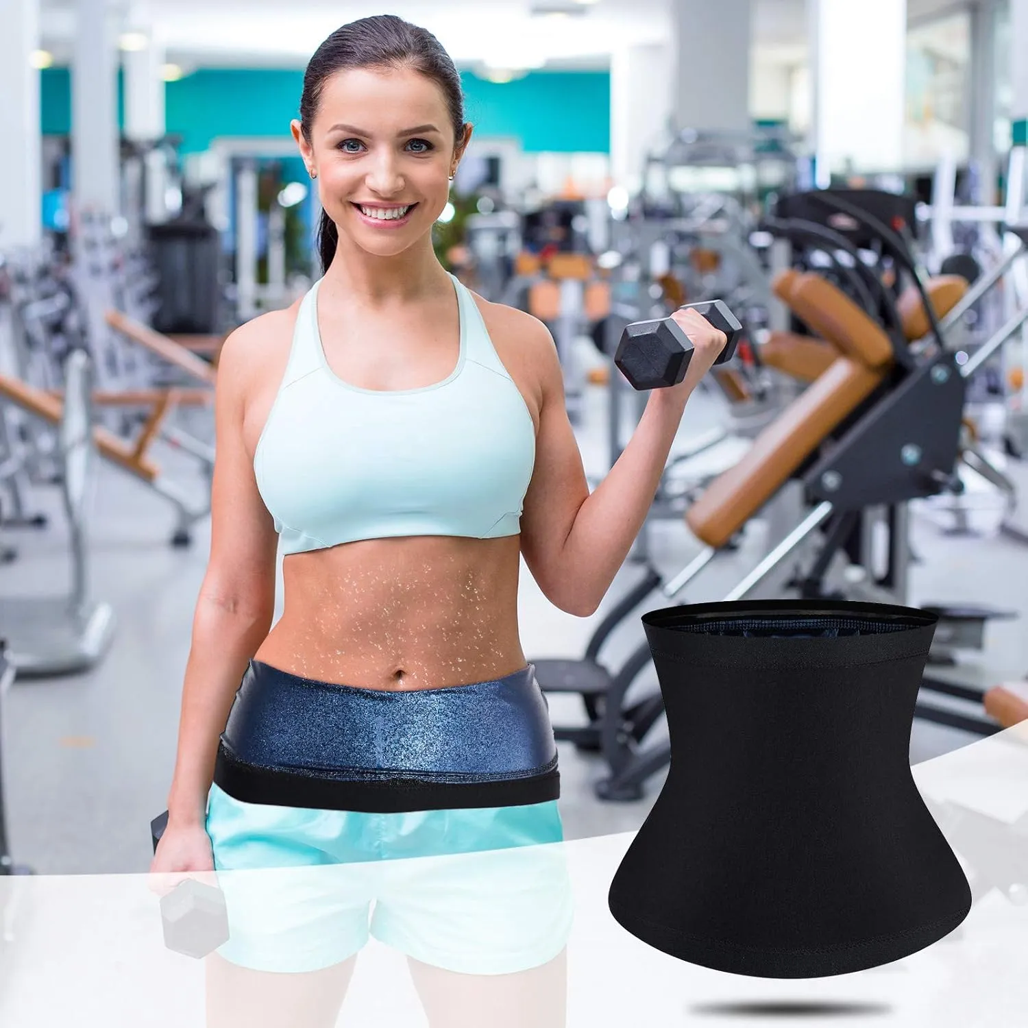 Geyoga Waist Trimmer Sweat Waist Trainer Wrap Stomach Wraps for Women Bodybuilding