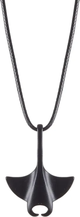HAQUIL Manta Ray Pendant Necklaces for Men Women, Black Ray Pendant Necklace with Chain