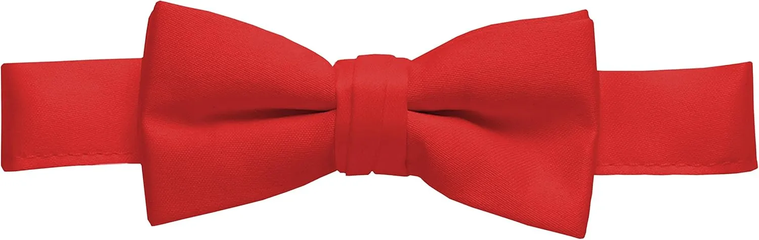 HOLD'EM Bow Tie For Mens Satin look Solid Color Adjustable Pre-tied