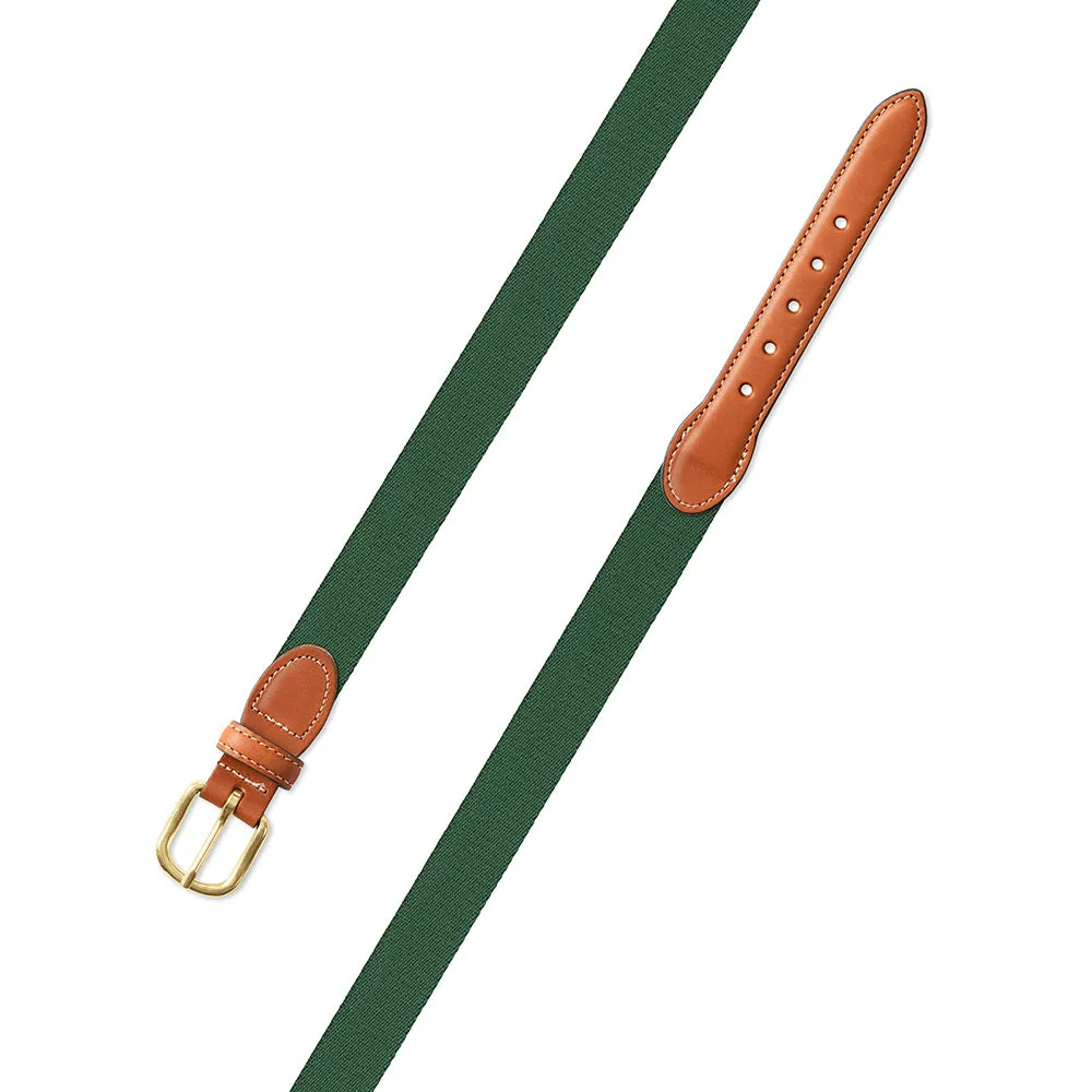 Hunter Green Surcingle Leather Tab Belt