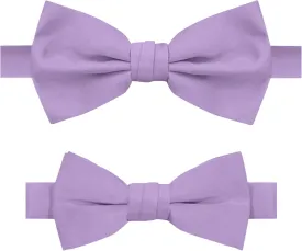 Jacob Alexander 2 Piece Set Matching Father Son Men's and Young Boys' Pre-Tied Adjustable Banded Bow Tie