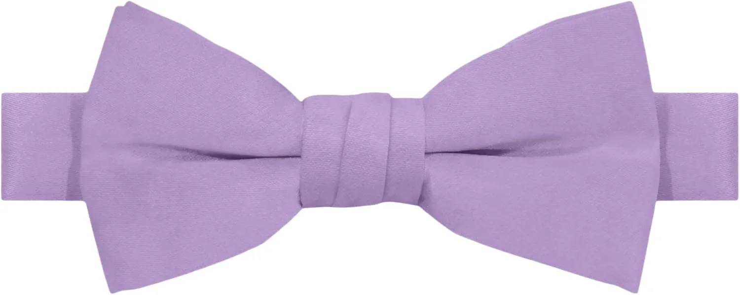 Jacob Alexander 2 Piece Set Matching Father Son Men's and Young Boys' Pre-Tied Adjustable Banded Bow Tie